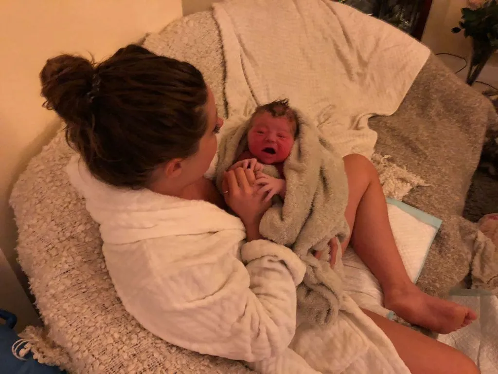 Birth of Zachary home birth first time mum
