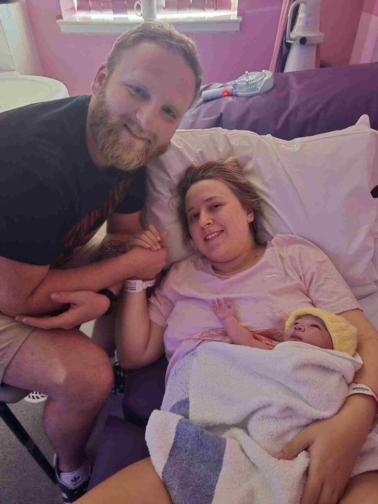 Eleanor birth at darent valley birth centre with gestational diabetes