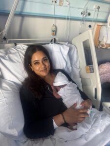 Birth of Mila elective c-section at darent valley