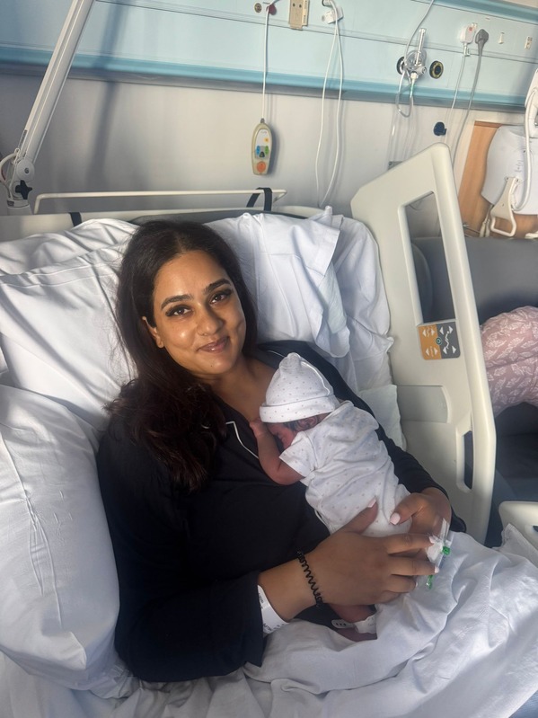 Birth of Mila elective c-section at darent valley